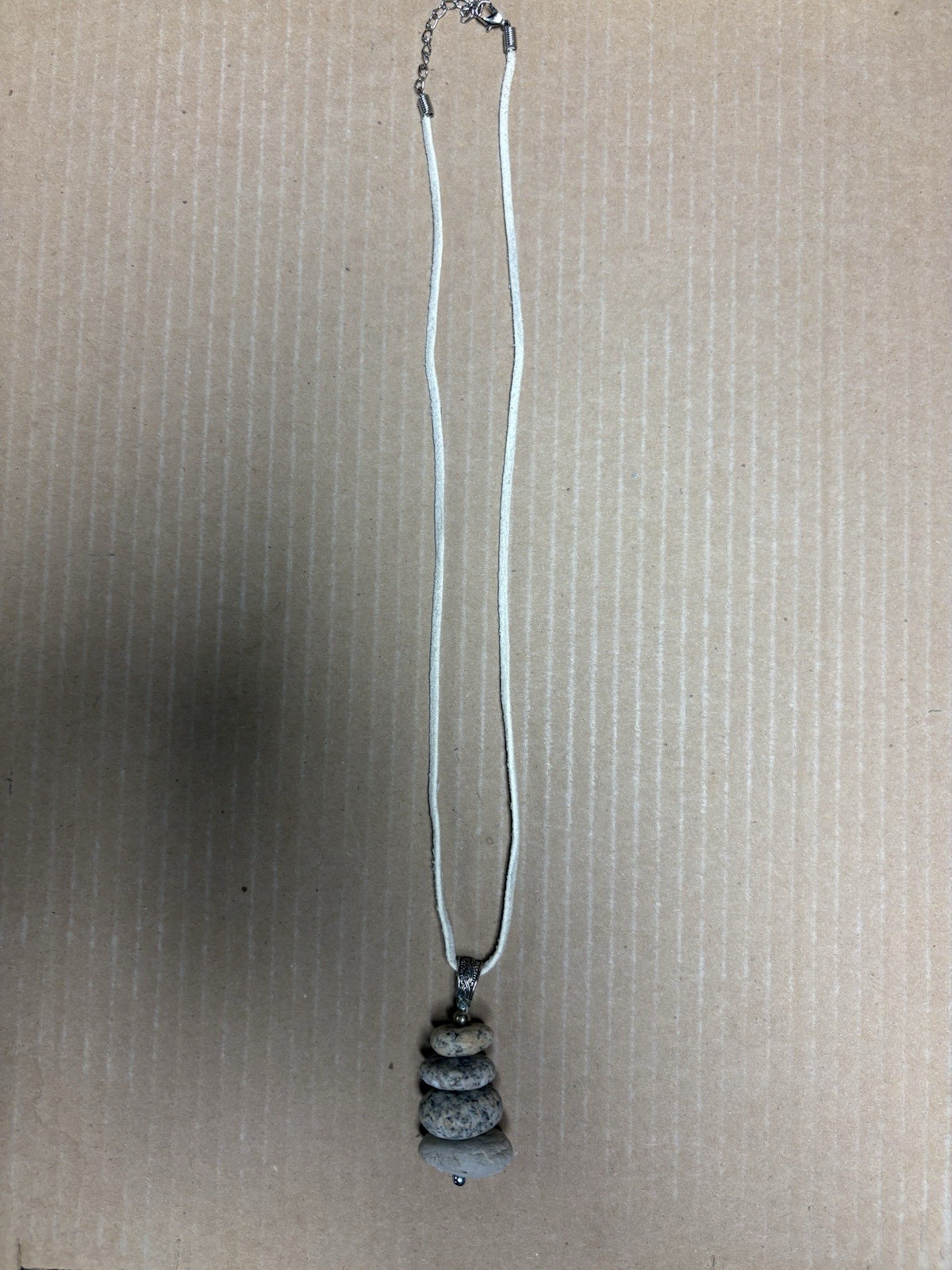 Beach Stone Cairn Necklace, Stones From The Shores Of Lake Superior