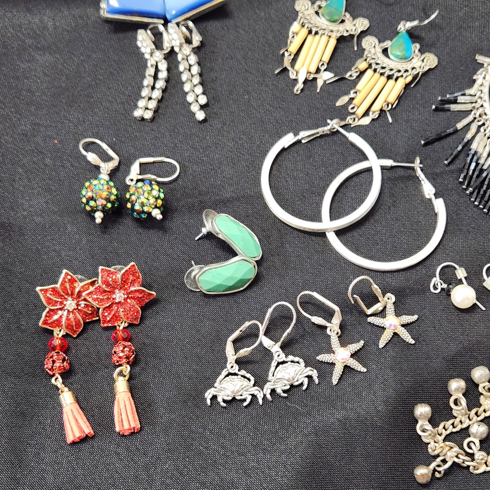 Lot of Fashion Jewelry Earings & Miscellaneous Some Are Hand Crafted See Picture