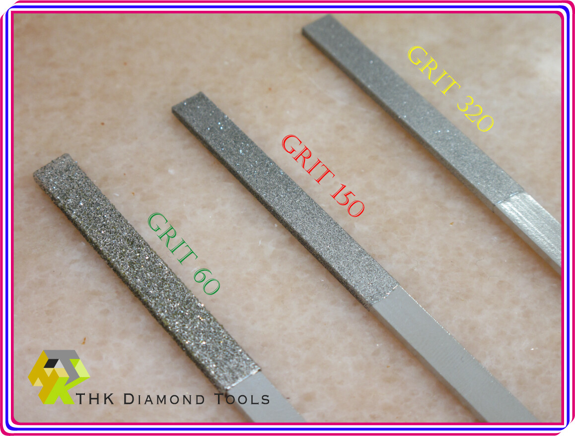 10 x THK Diamond coated Riffler FILE jewelry jewellery files set Grit 60 120 300