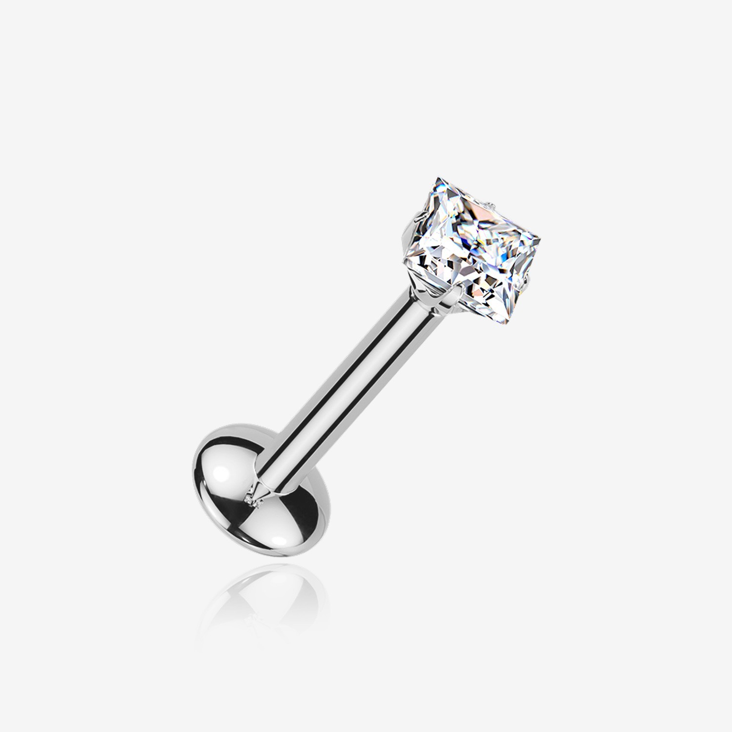 Implant Grade Titanium OneFit Threadless Moissanite Diamante Sparkle Labret