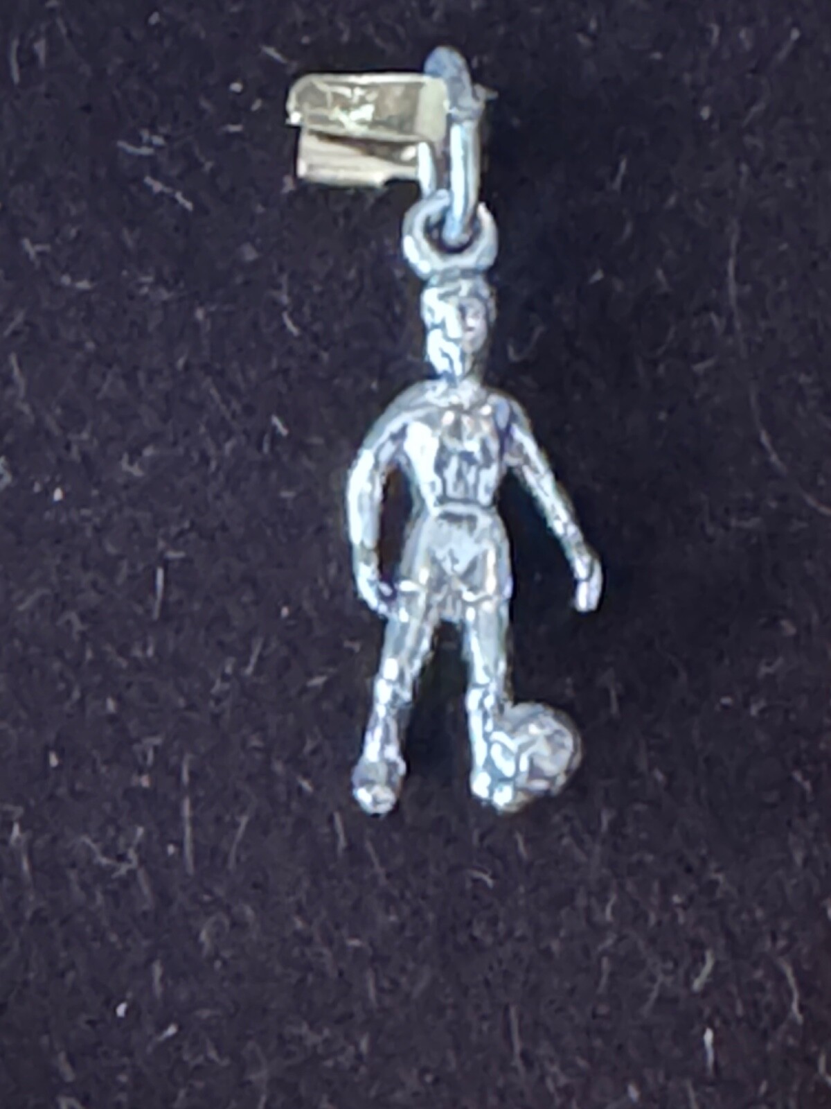 New Sterling Silver Rembrandt Female Soccer Player Charm #3372
