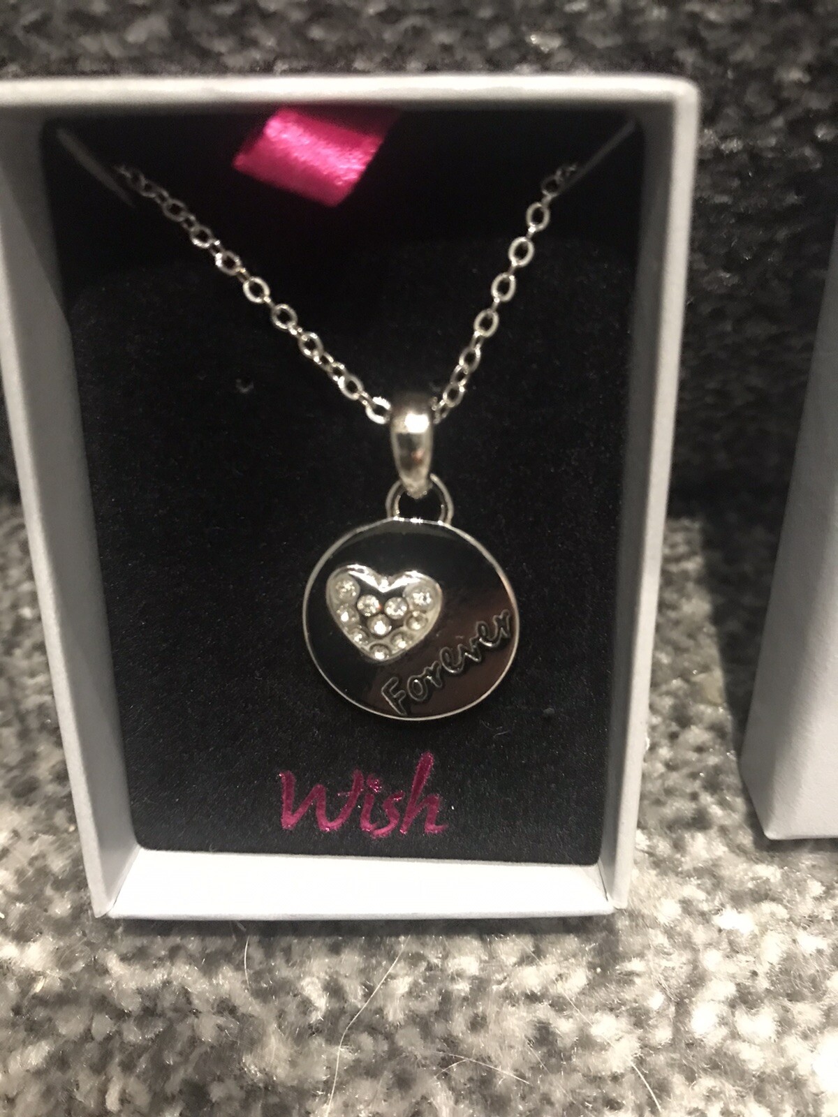 Forever diamante love heart necklace – Wish jewellery – New in box – Valentines