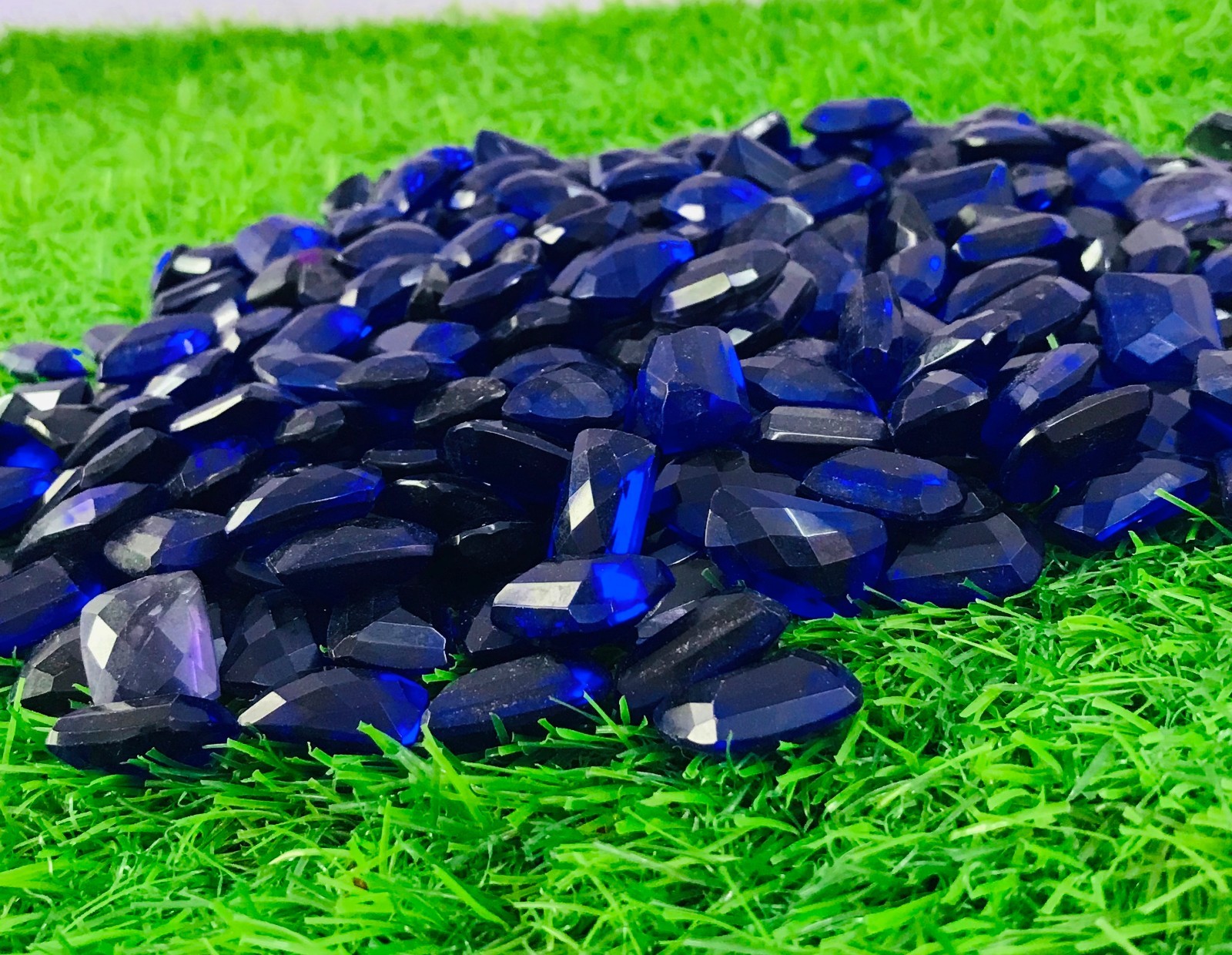 Faceted Dark Blue Topaz Hydro Quartz Octagon Loose Gemstone