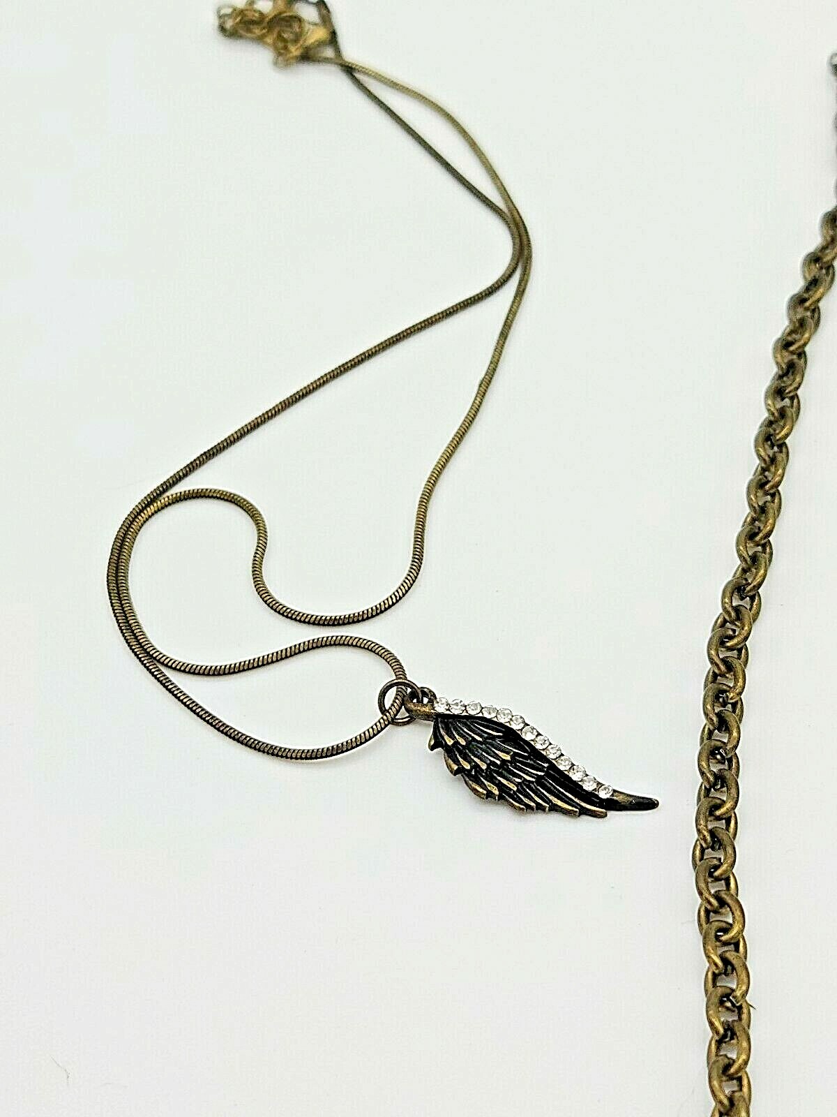 Assorted Set of 3 Antique Bronze Necklaces, As Pictured