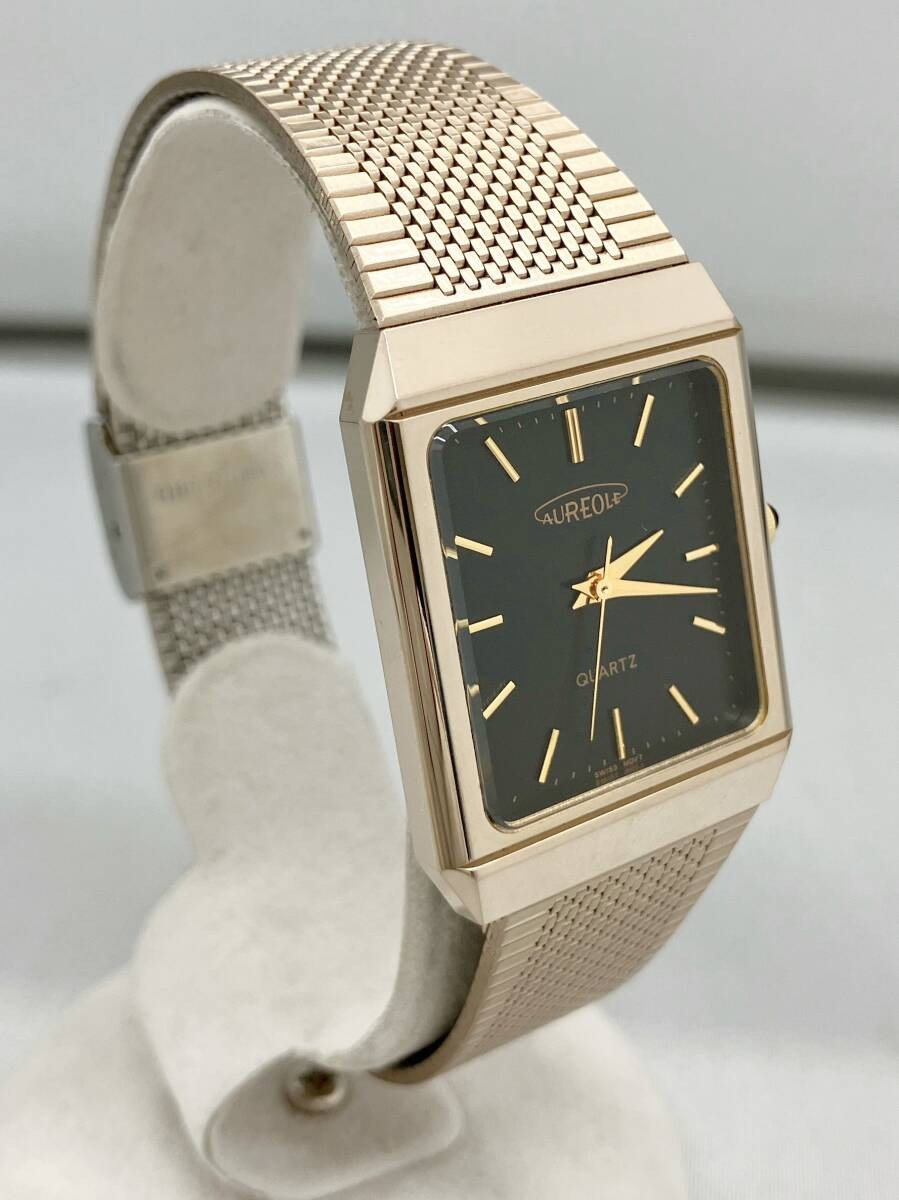 AUREOLE SW H249 Quartz Wristwatch Timepiece Used Elegant Dial Vintage