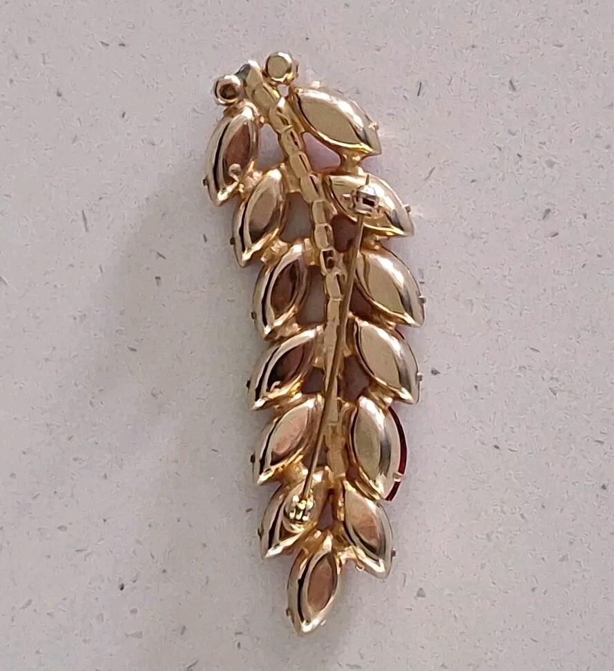 DeLizza & Elster Juliana Brooch Bold Statement Piece 3” Long Big Crystals