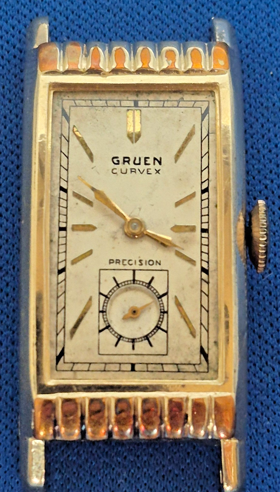 Extremely Rare Fancy Gruen Curvex Gold Filled Vintage Watch Unrestored Condition
