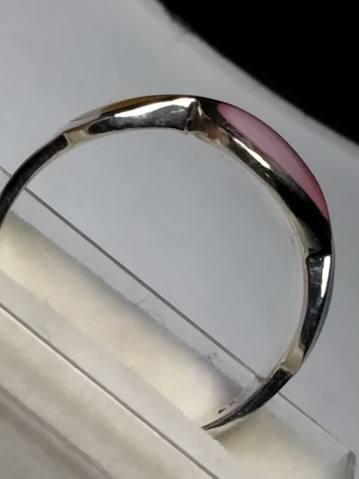 LOVELY! MOP INLAYS IN STERLING SILVER.925 RING SIZE 9.0-9.25!