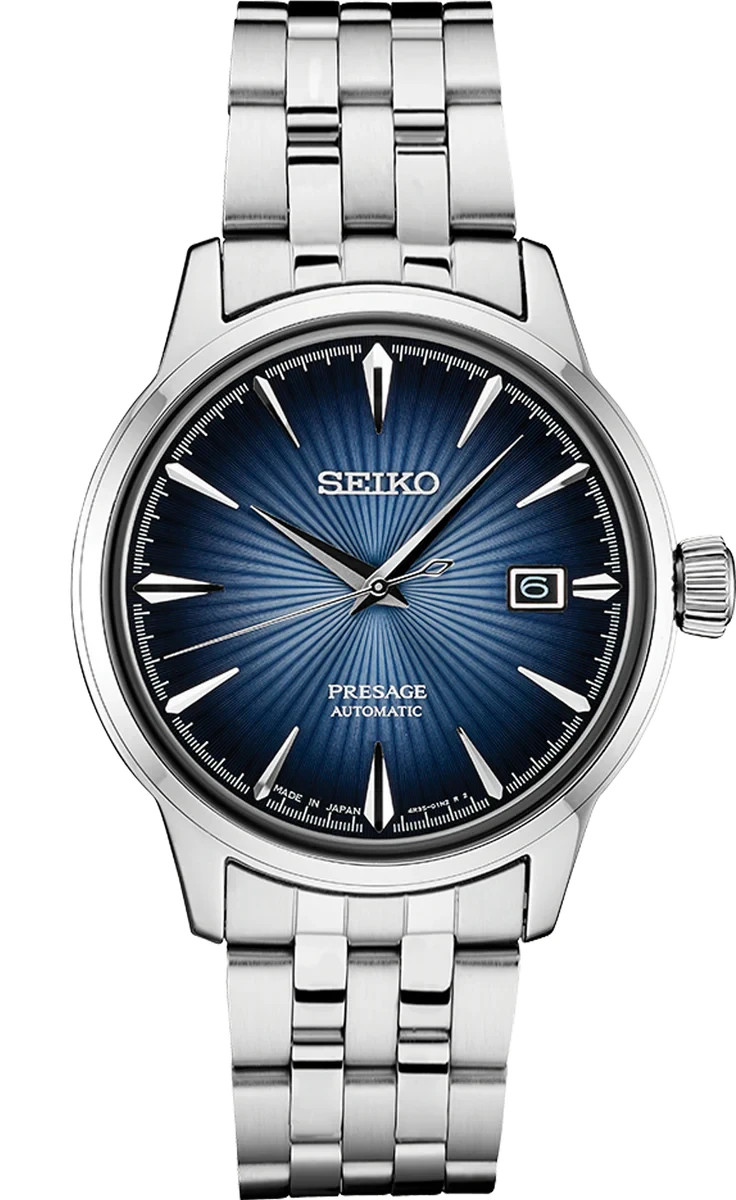 Seiko Presage Cocktail 40.5mm Blue Dial Stainless Steel Watch SRPB41