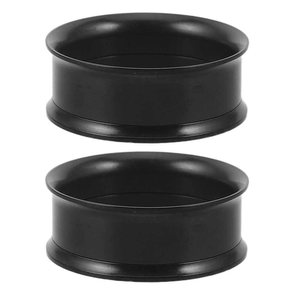 2Pcs Durable Black Metal Ear Gauge Expanders for Women Stylish Punk Ear Jewelry