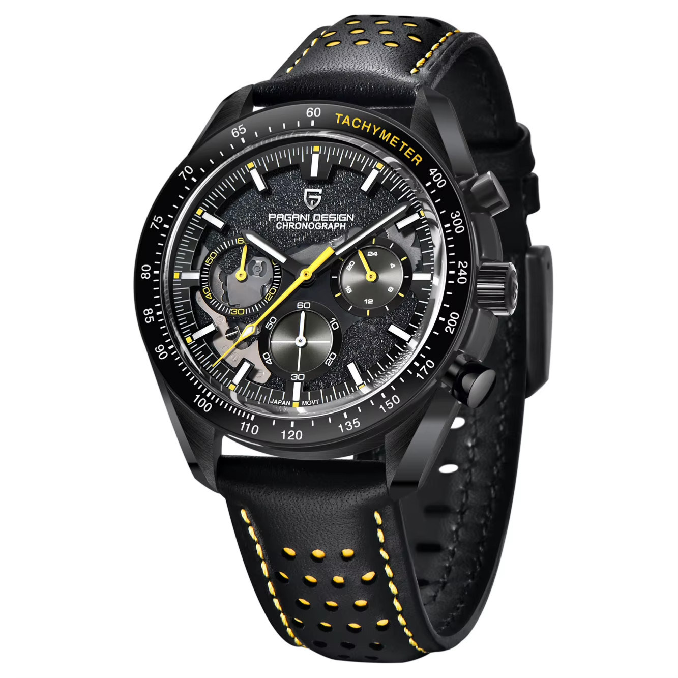 PAGANI DESIGN PD-1779 Moon Watch, Skeleton Sport Chronograph for Men, Waterproof