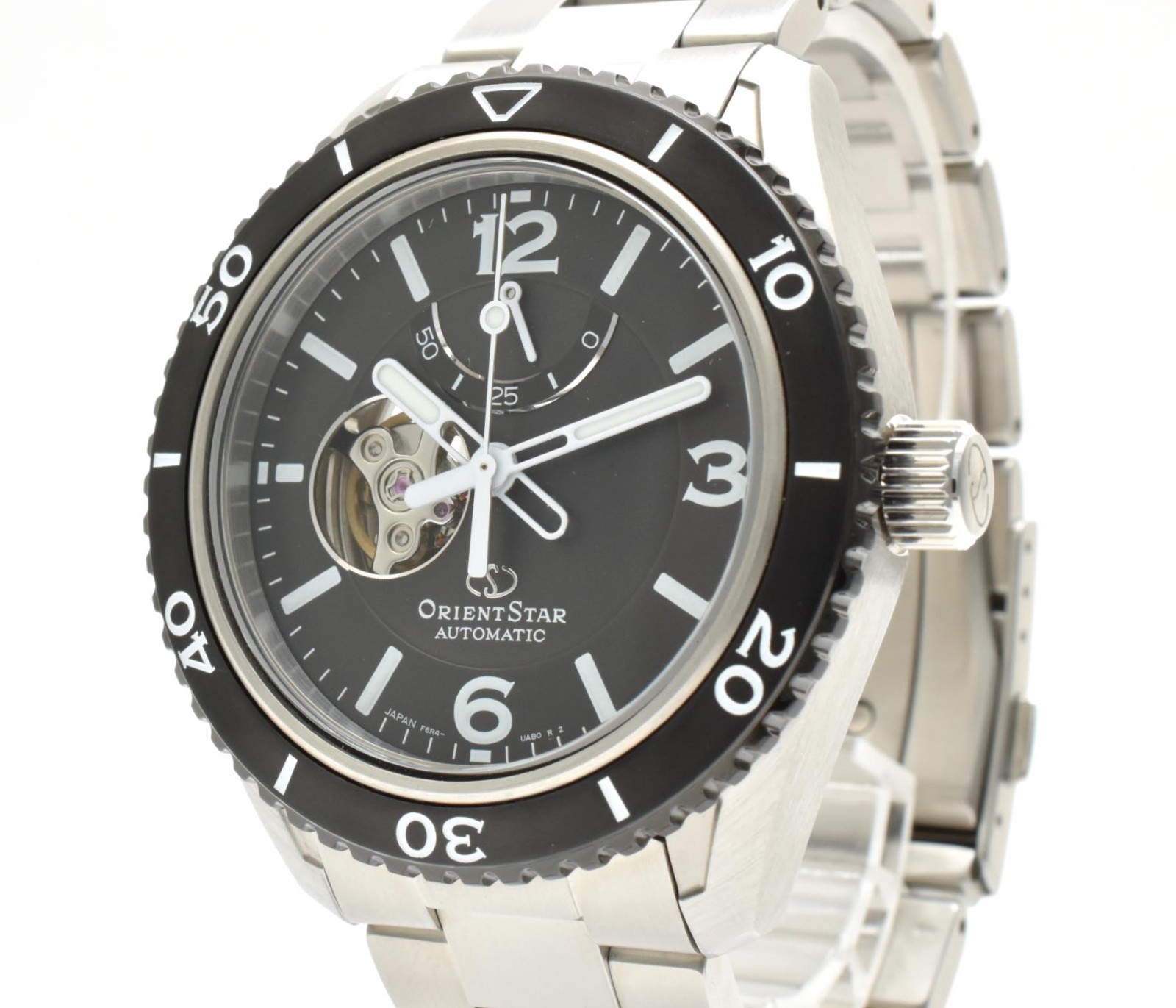 [Box,Paper] ORIENT STAR F6R4-UAB0 Black Dial Automatic Men’s Watch JAPAN