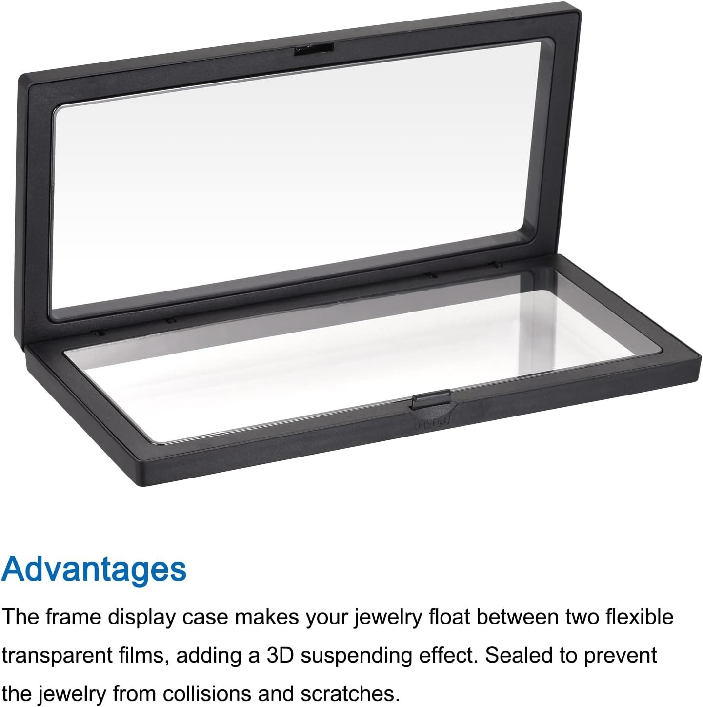 Floating Frame Holder for Rings, Necklaces, and Coins, 11.81 x 4.33 Inches