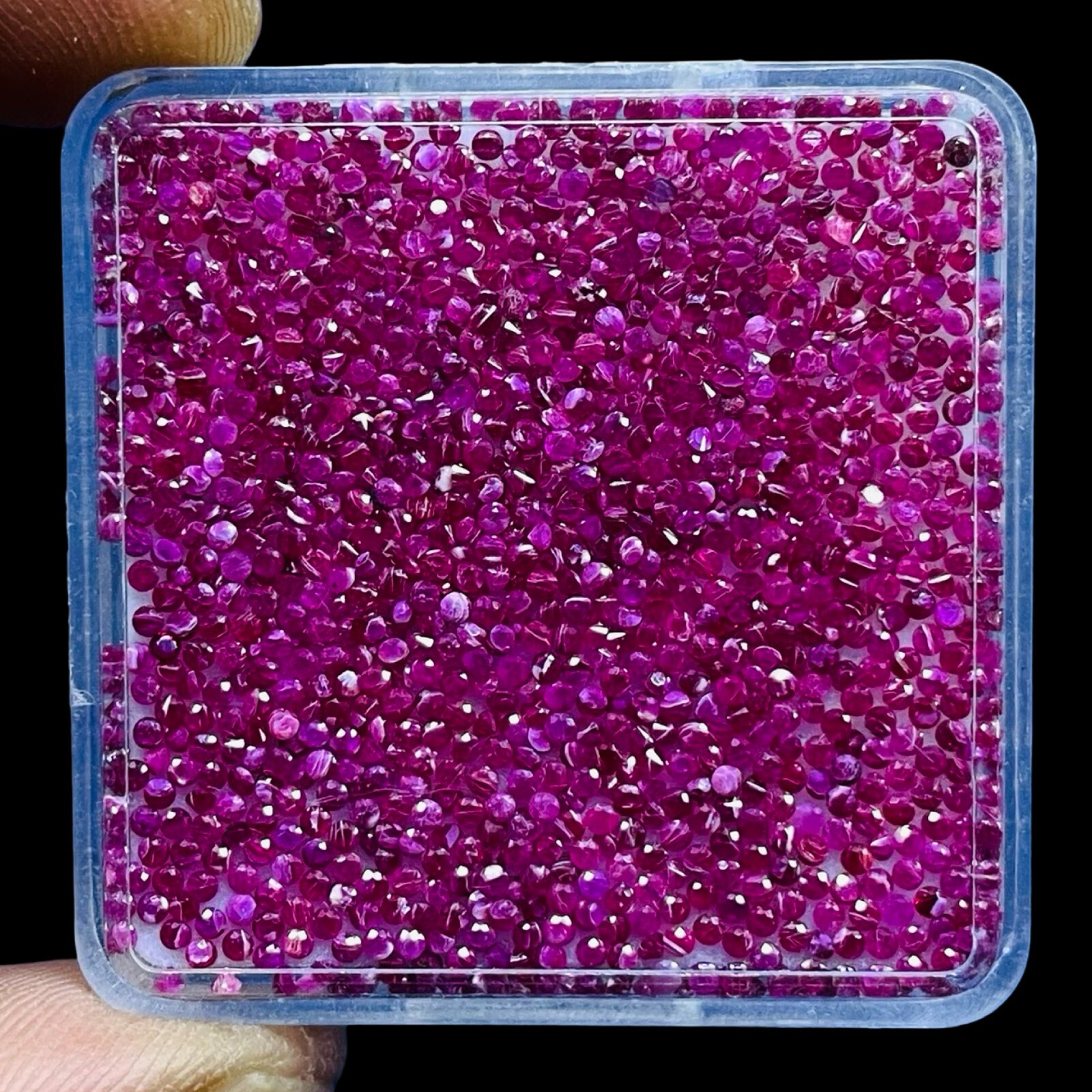 100 Pcs Natural Ruby 1.4mm Round Cut Rich Red Loose Gemstones Wholesale Lot