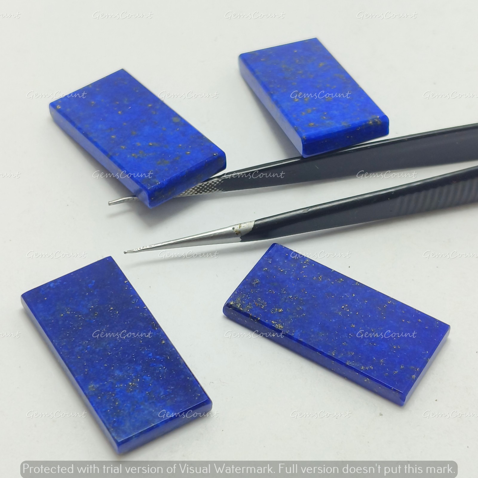 Natural Lapis Lazuli Flat Rectangle Cabochon Loose Gemstone 6x8mm-18x25mm