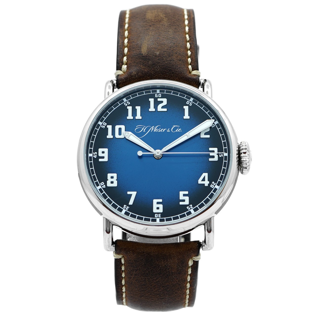 H Moser Watch Heritage Centre Seconds Funky Blue 8200-1201 – Inventory 9189 42mm
