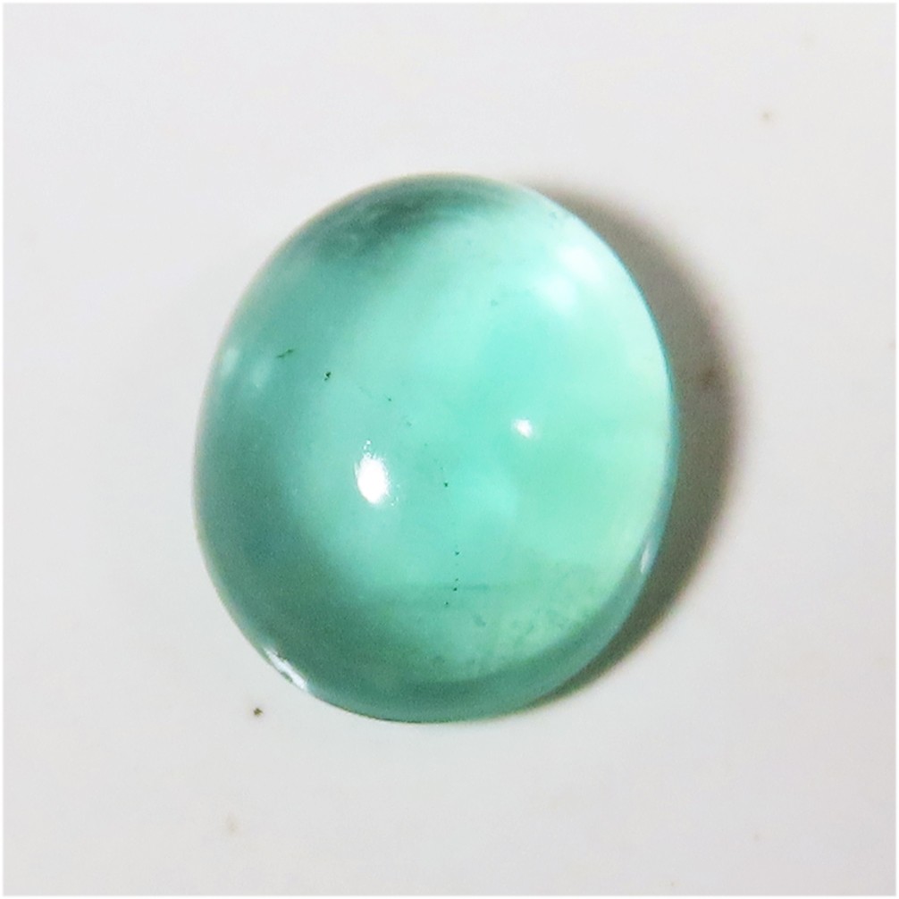 natural green FLUORITE oval cabochon loose gemstone 17.95 Cts. (14 x 16 x 08 mm)