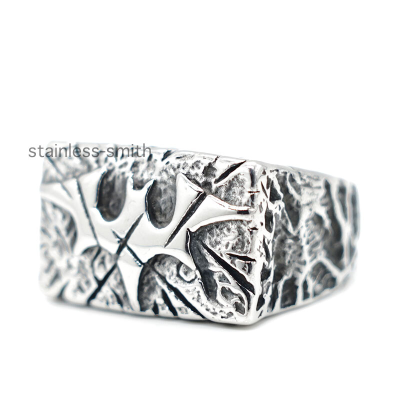 Men’s Vintage Stainless Steel Batman Bat Wedding Ring Size 7 8 9 10 11 12 13-15