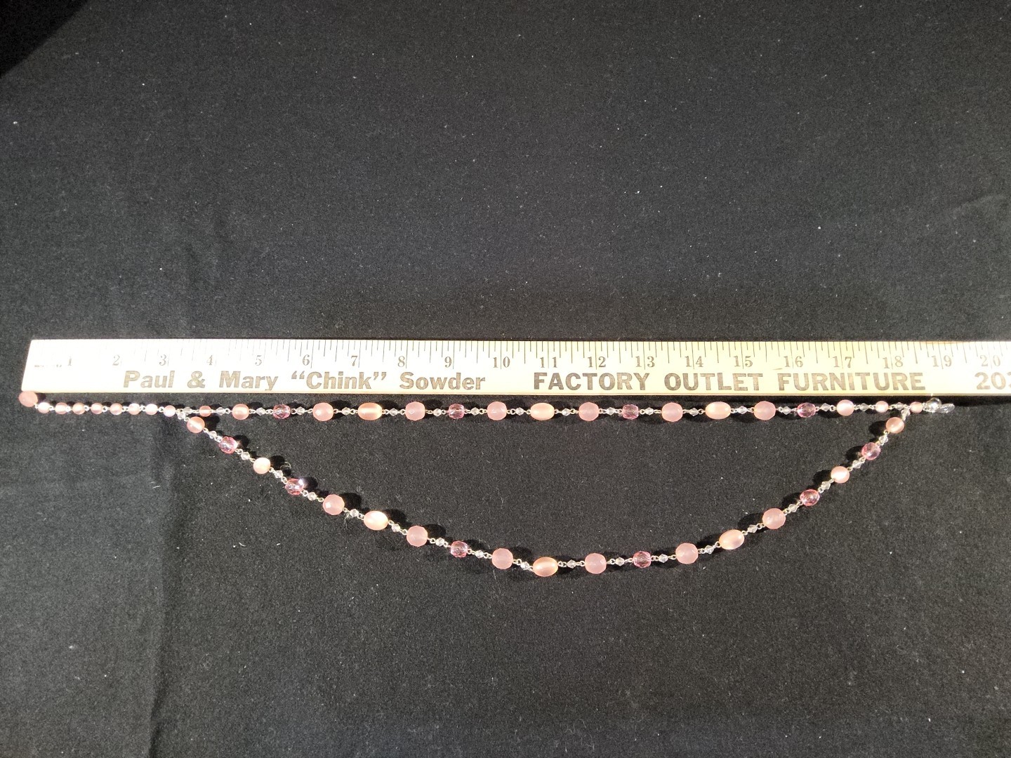 Robert Rose Pink Translucent & Facetted Graduated Beads Necklace Double Strand