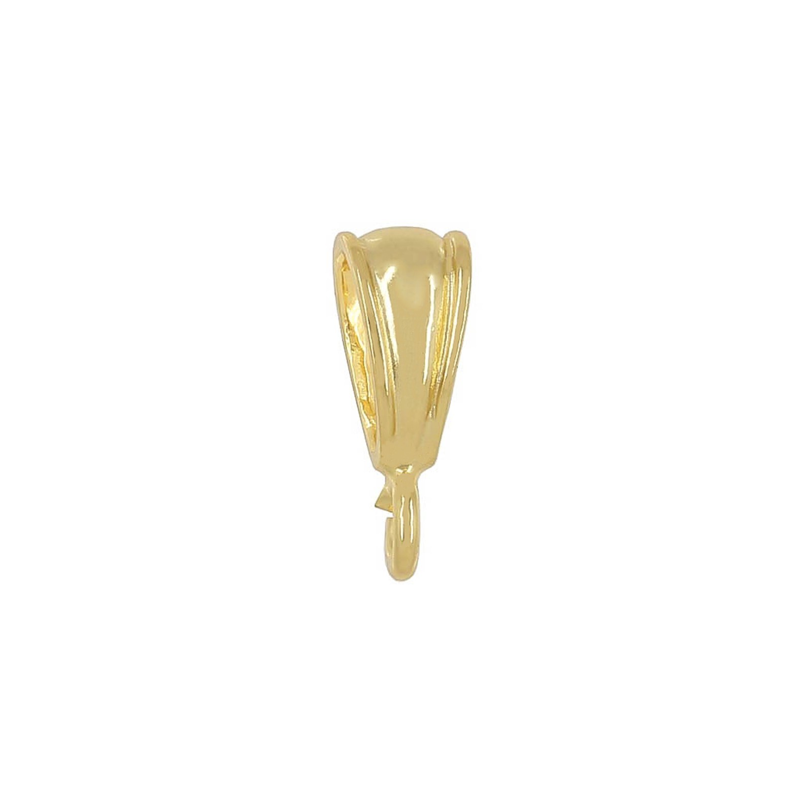 Vermeil Gold Sterling Silver Pendant Clasp Bail with Heavy Duty Open Loop #97721