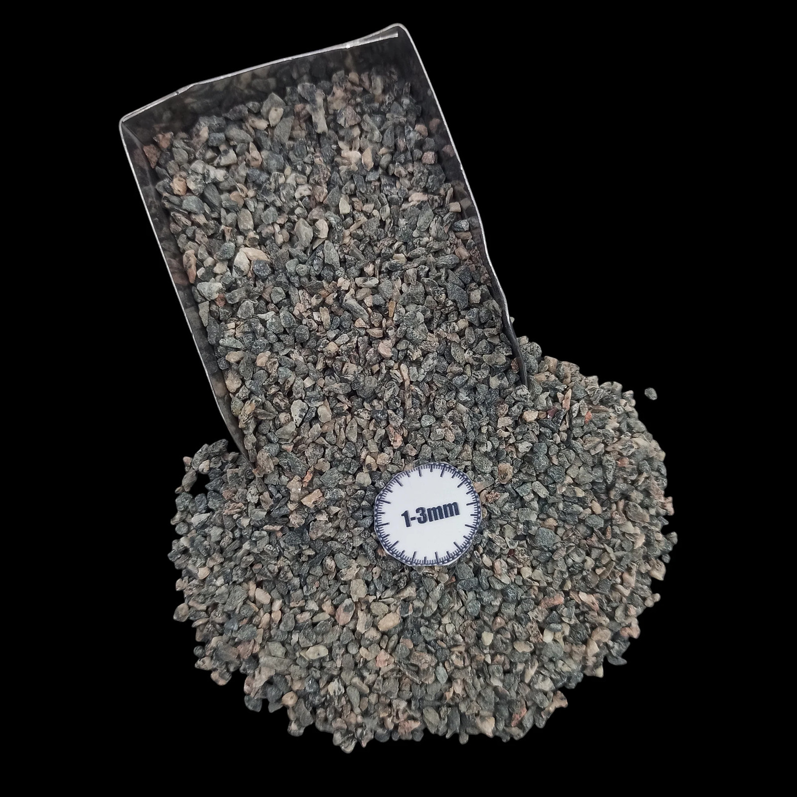 Black Tourmaline Mica Crushed Gemstone 1-3mm for Mosaic Resin Projects