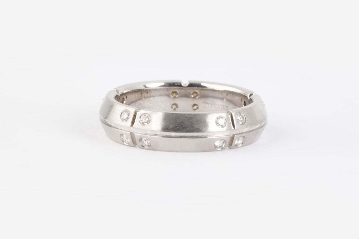 Tiffany & Co. 18k White Gold 0.50ctw Diamond Streamerica Ring Size 6 (6.00g.)
