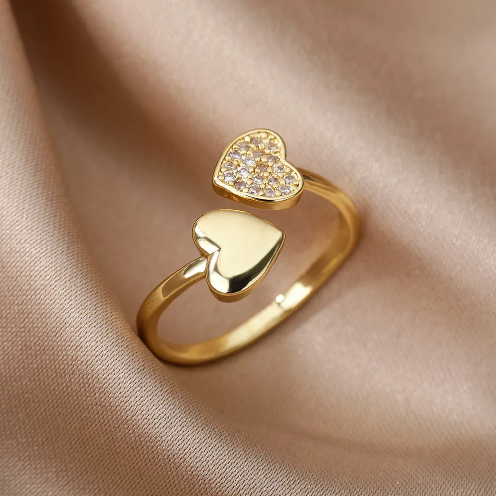 Adjustable Animal Ring Stainless Steel Cubic Zirconia Open Wedding Women Jewelry