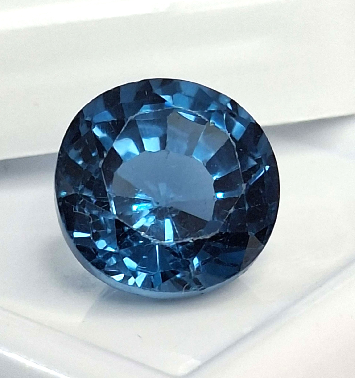 Teal Blue Sapphire Round Cut 8-10 Ct Certified Loose Gemstone TQ1470