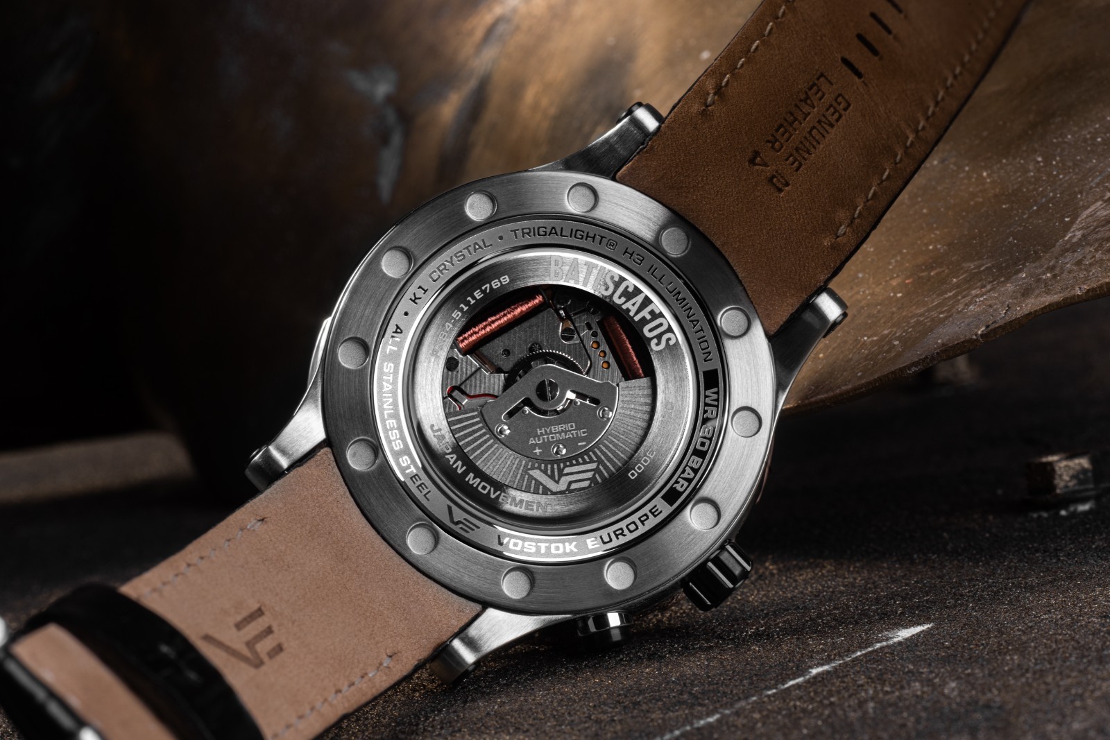 Vostok-Europe Batiscafos PX84-511E769 Hybrid Tritium 300M Dive Watch
