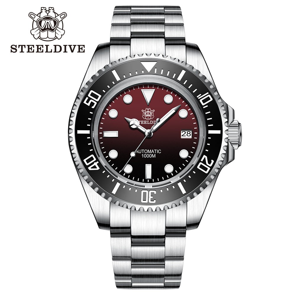 STEELDIVE SD1964 Mens 45.4mm 1000M Automatic Dive Watch NH35 Sapphire Steel