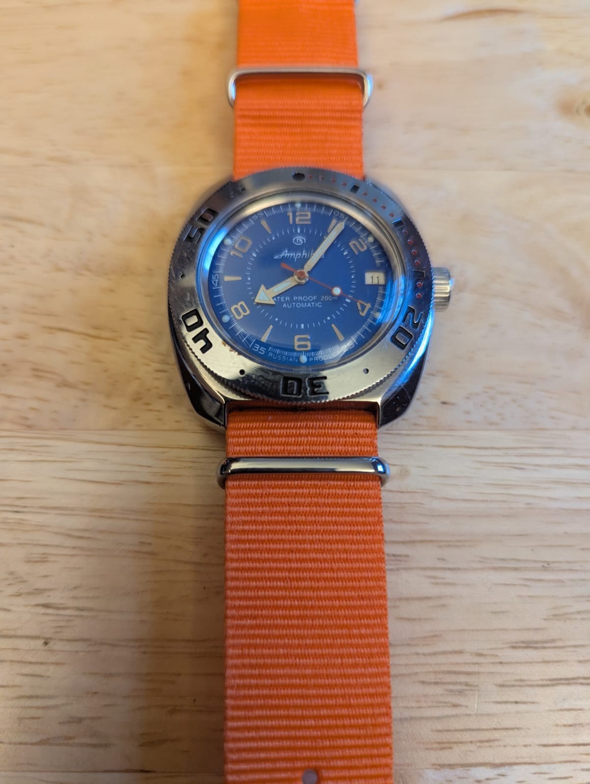 Vostok Amphibia 710007 Watch Diver Mechanical Automatic USA Seller