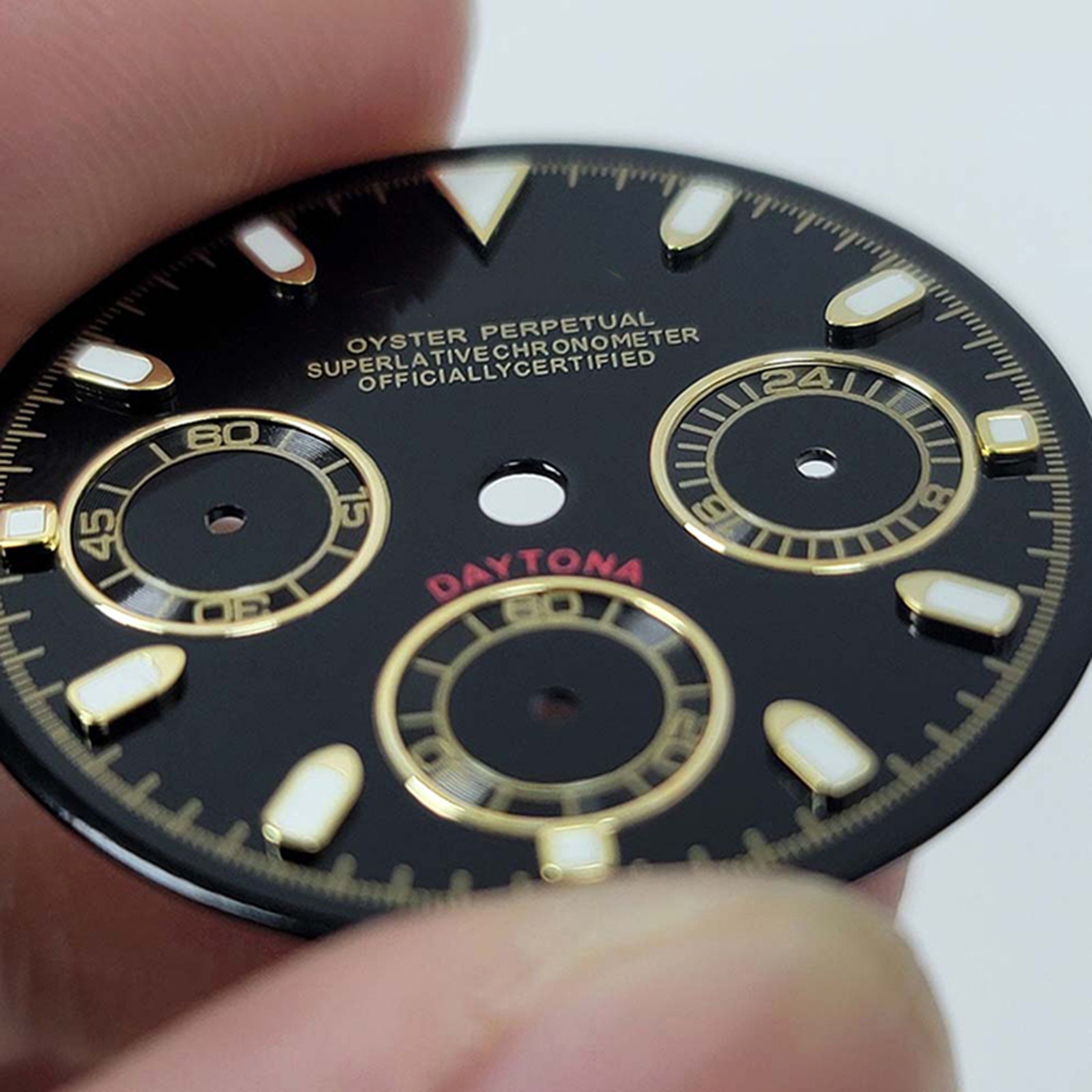29.5MM Watch Dial Green Luminous Watch Accessories for VK63 Quartz Movement