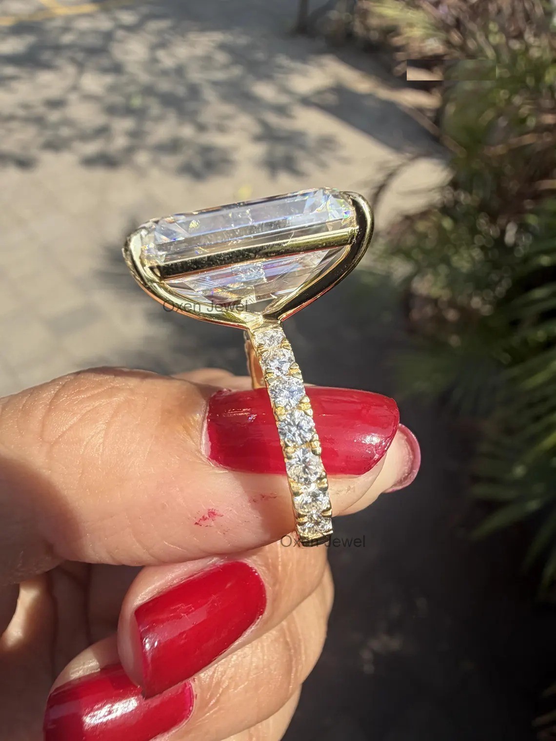 HUGE & RARE 68 Ct Certified Treated Off White Diamond Solitaire Ring, 925 Silver