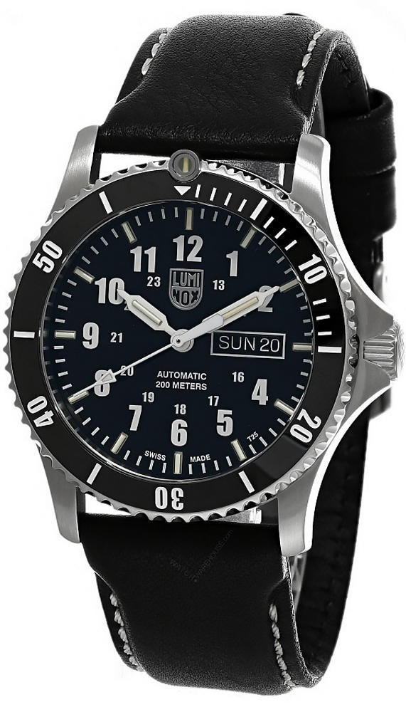 Luminox Sport Timer Automatic 42mm Black Dial Leather Men’s Watch XS.0921