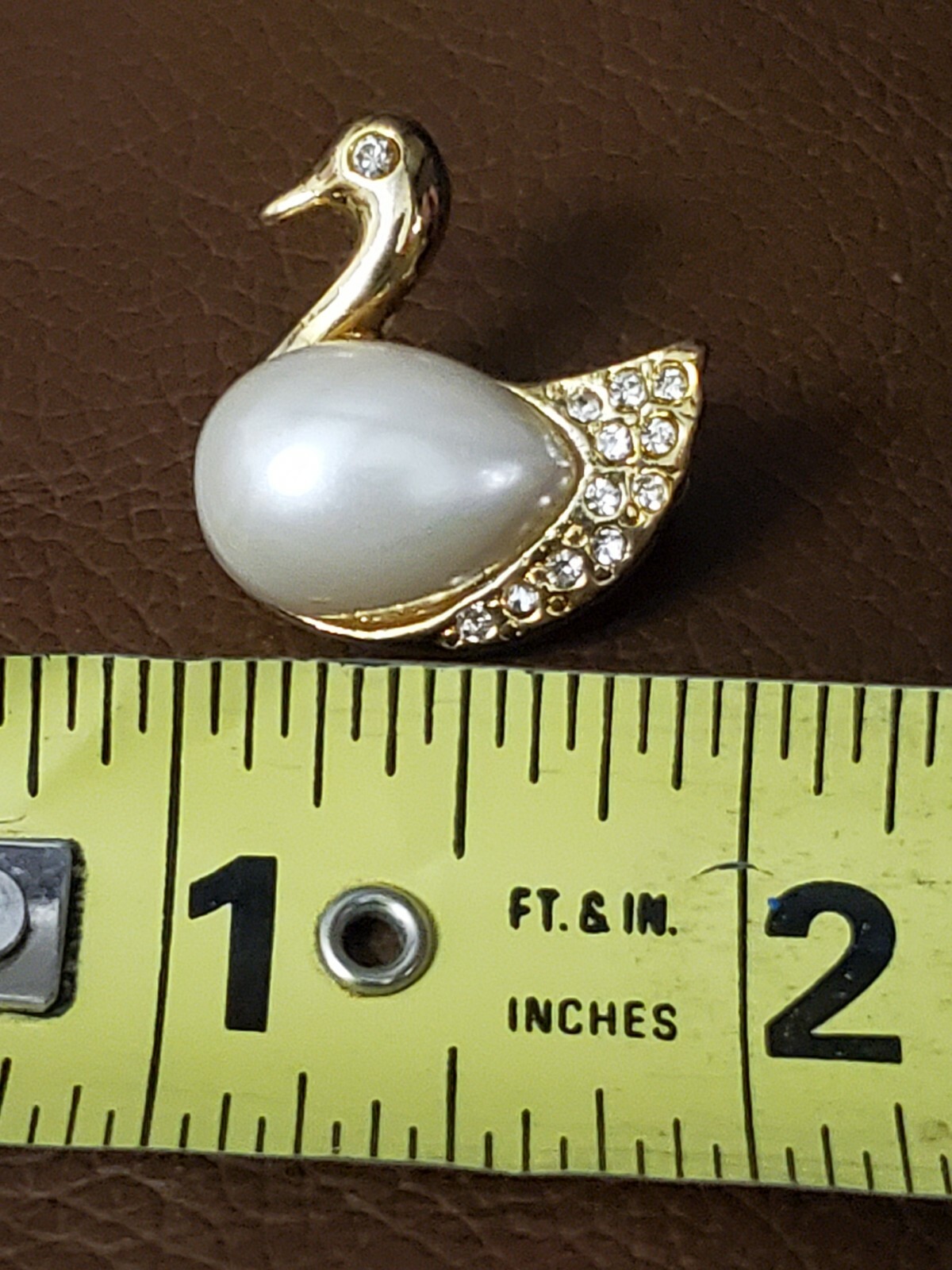 Unsigned Swan Goose Bird Pin Broach Free US Shipping