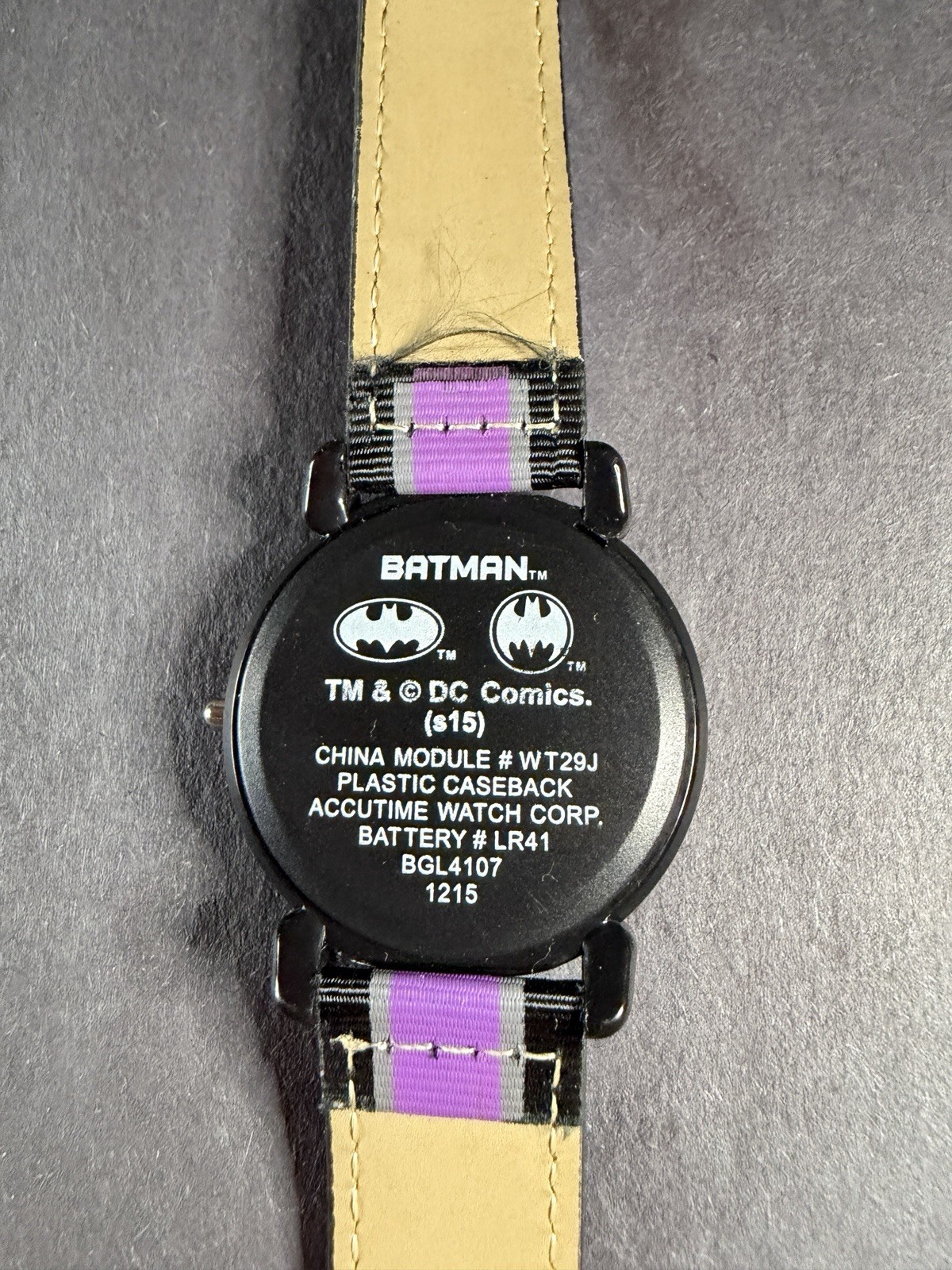 Accutime Batman Girls Digital Watch Purple New Battery