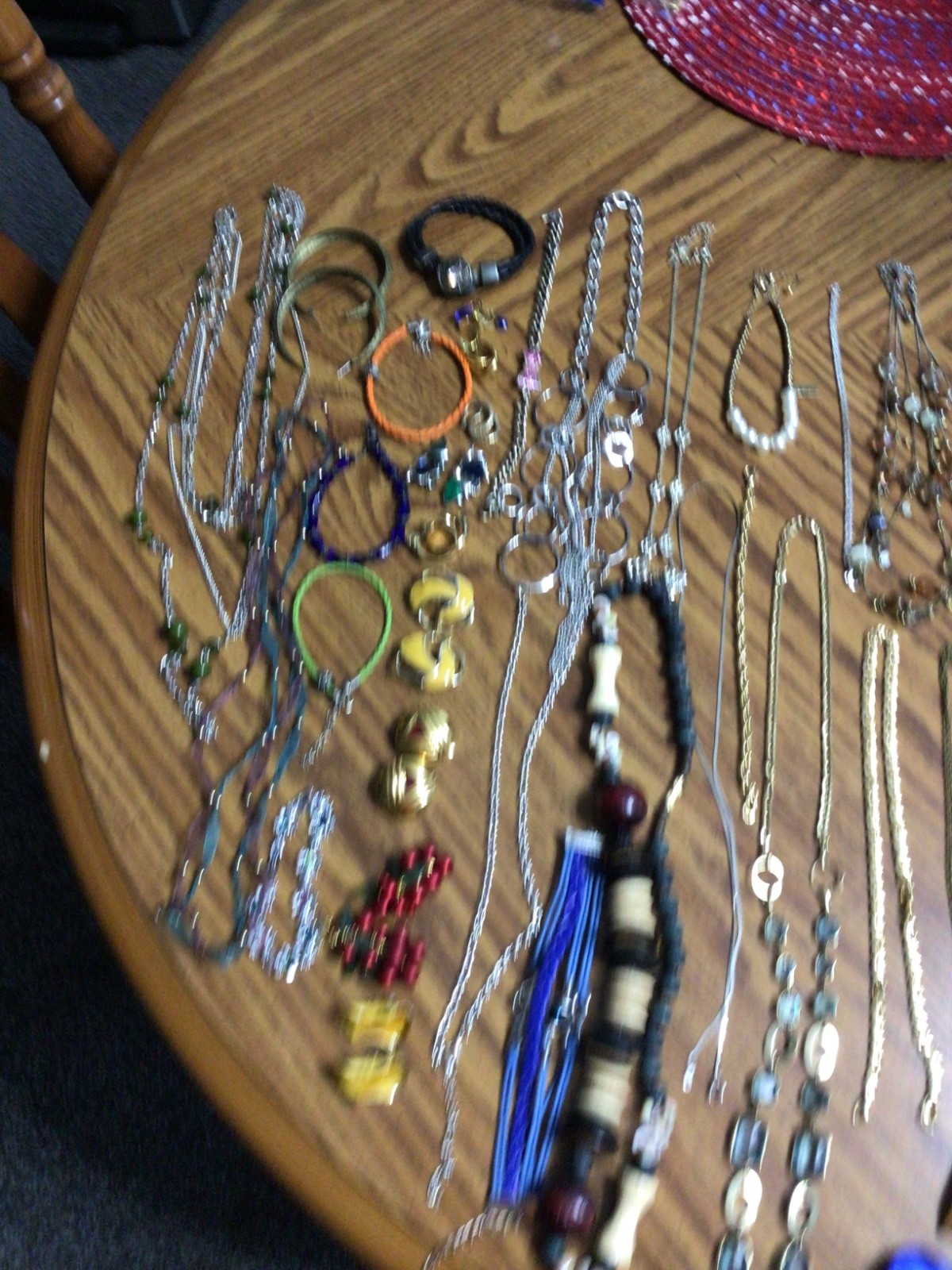 Vintage Costume Jewelry Lot, Necklaces, Bracelets, Earrings, other odds and ends