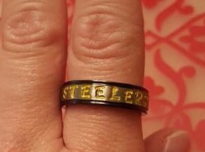 Falcons Hand Stamped Stainless Steel Band 6mm