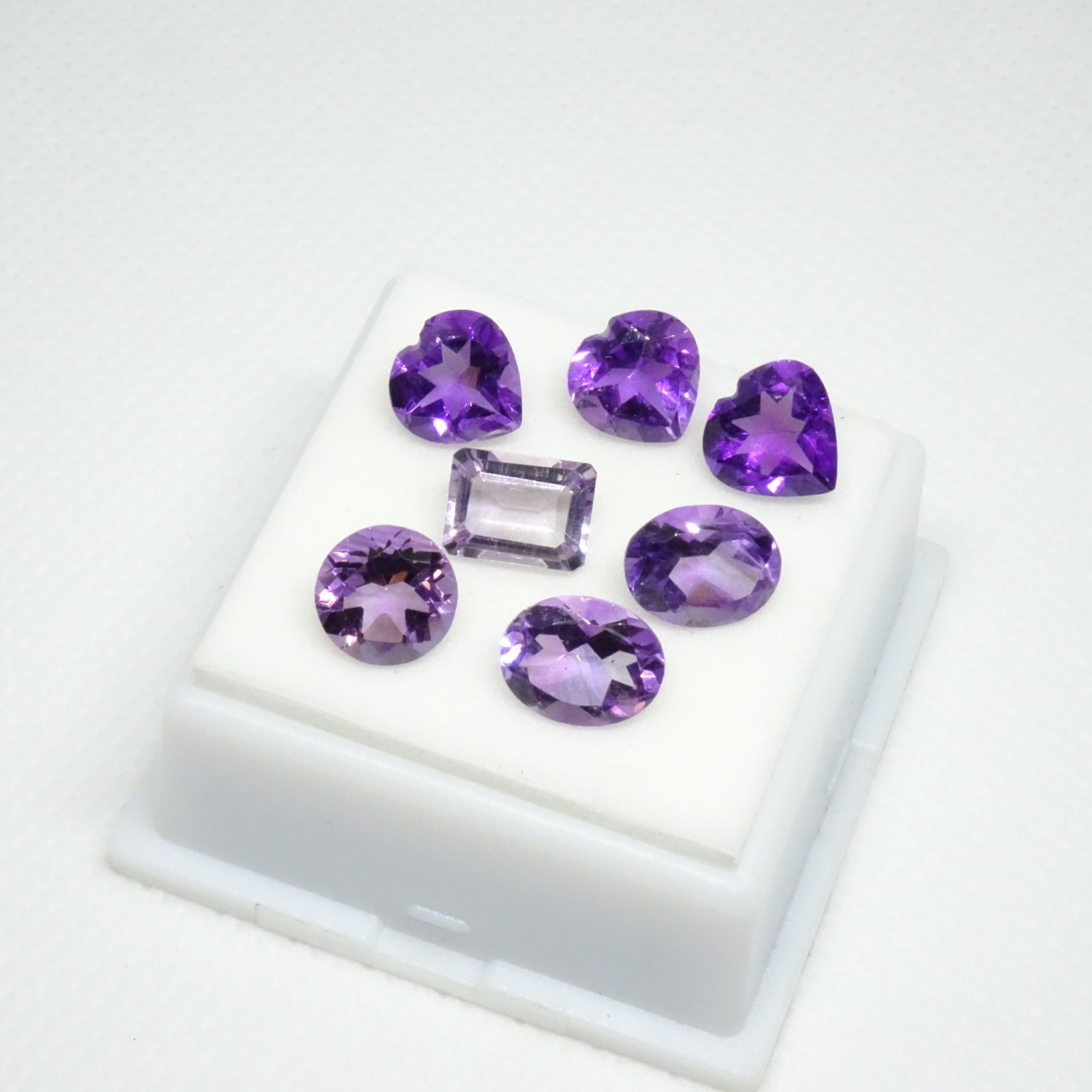 10.09CTW Amethyst Parcel – Shape & MM Varies – African Amethyst Gemstones Parcel