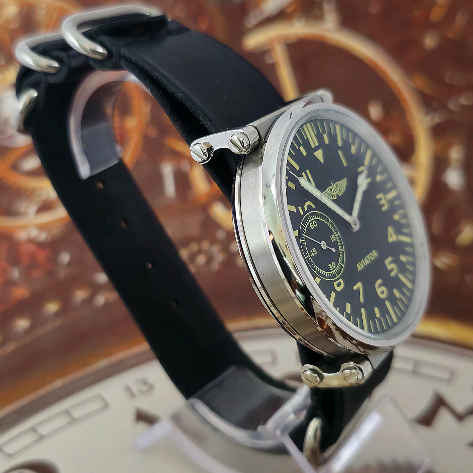 Vintage Watch USSR Marriage 3602 Aviator Men’s Style mechanism 18Jewels