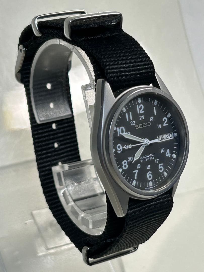 SEIKO Slim and Lightweight Boys’ Military Watch 7S26-3060 Black Dial