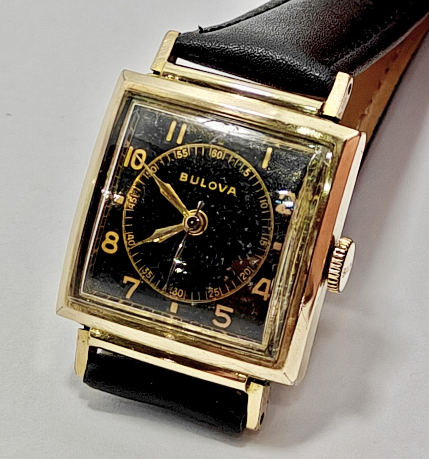 Vintage 1951 Bulova “Surgeon” Black Dial 17J Doctor’s Watch