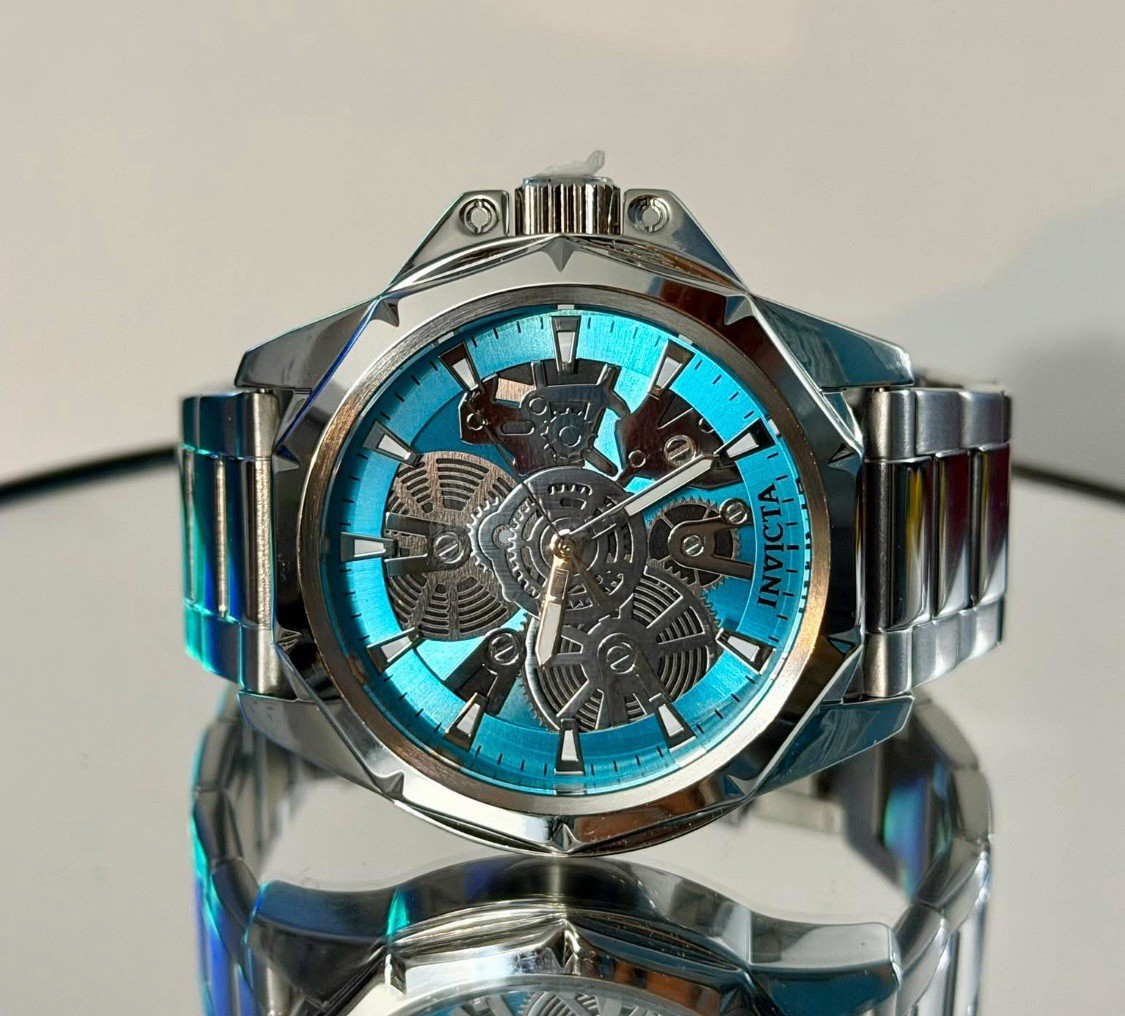 🤩 50379 – Invicta Objet D Art Men’s Watch w/ Skeleton Dial Tiffany Blue NEW!!