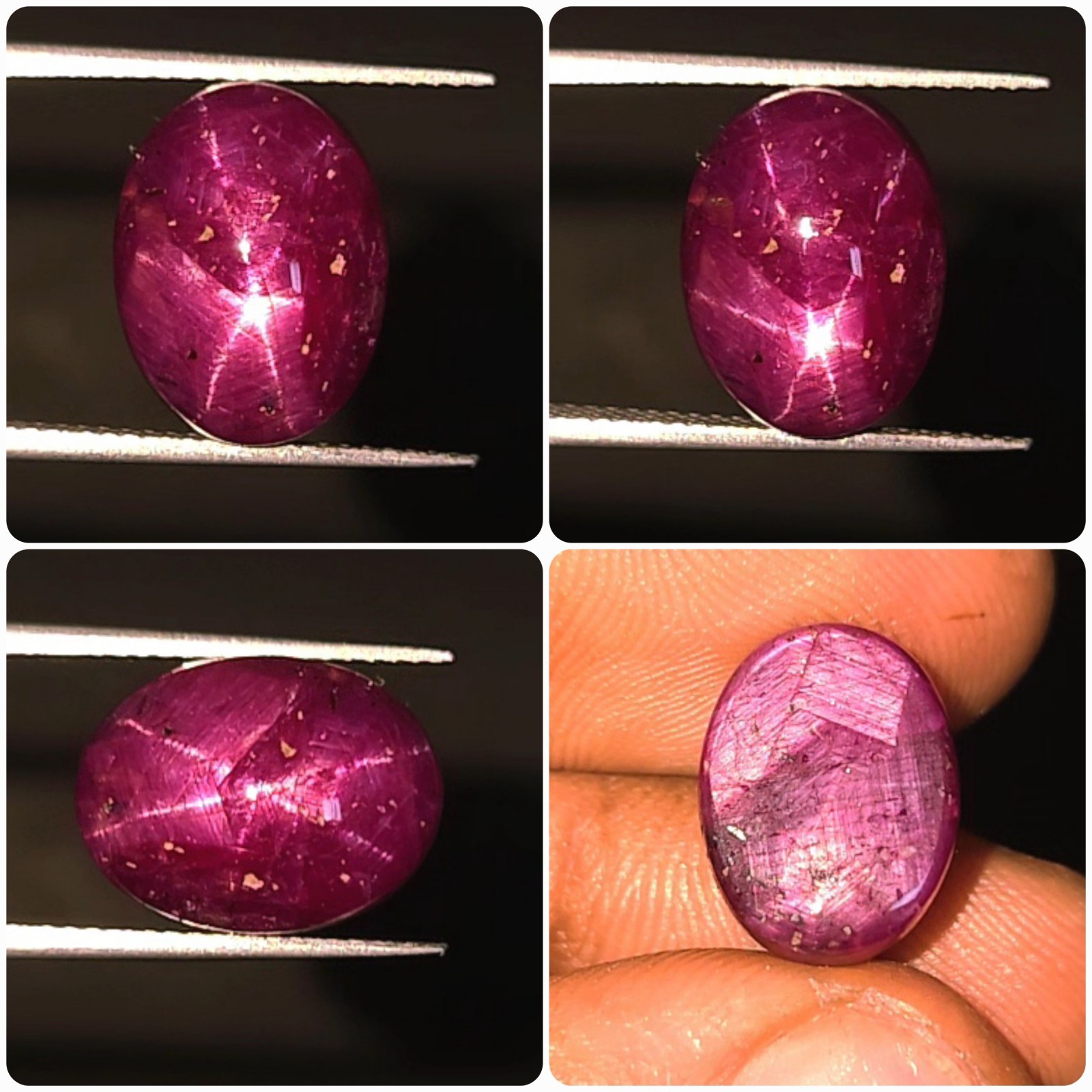 Natural Translucent Star Ruby Cabochon 13.40 ct Red Oval loose gemstone