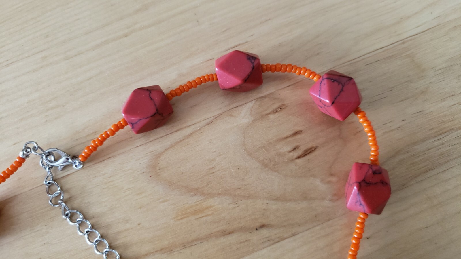 STONE Necklace , 18″ + , HAND CRAFTED in USA