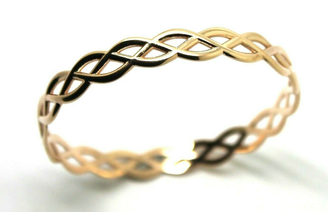 Kaedesigns Genuine 9ct 9k 375 Rose Gold Celtic Knot Oval Bangle 7.2cm X 5.2cm