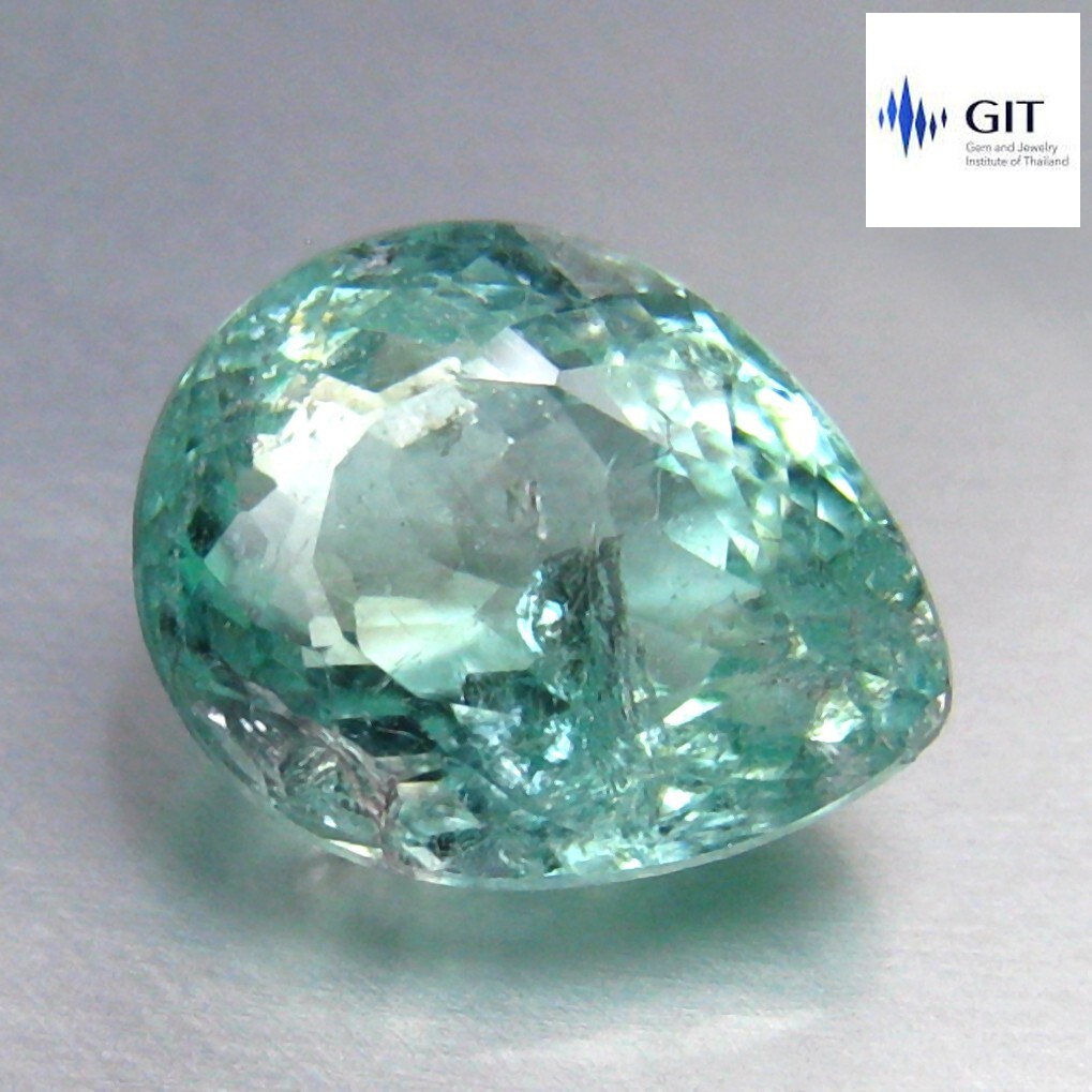2.73 CT GIT CERTIFIED, UNHEATED COPPER BEARING GREEN PARAIBA TOURMALINE