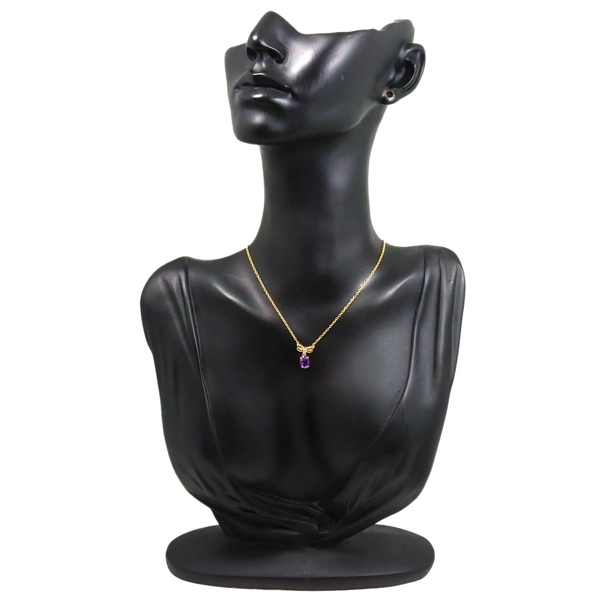 TASAKI Amethyst Diamond 0.04ct Necklace K18 Yellow Gold 750 90323366