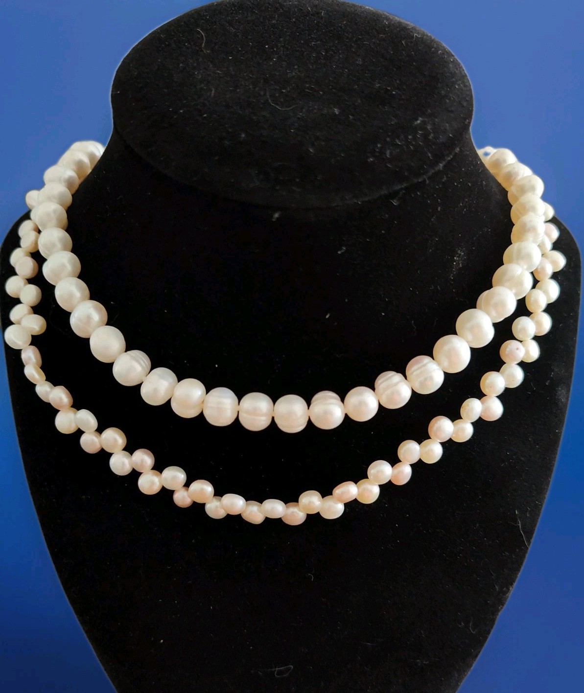 Lot 10 Assorted Genuine Pearl Necklaces – White Gray Brown – 2 With 925 Clasps