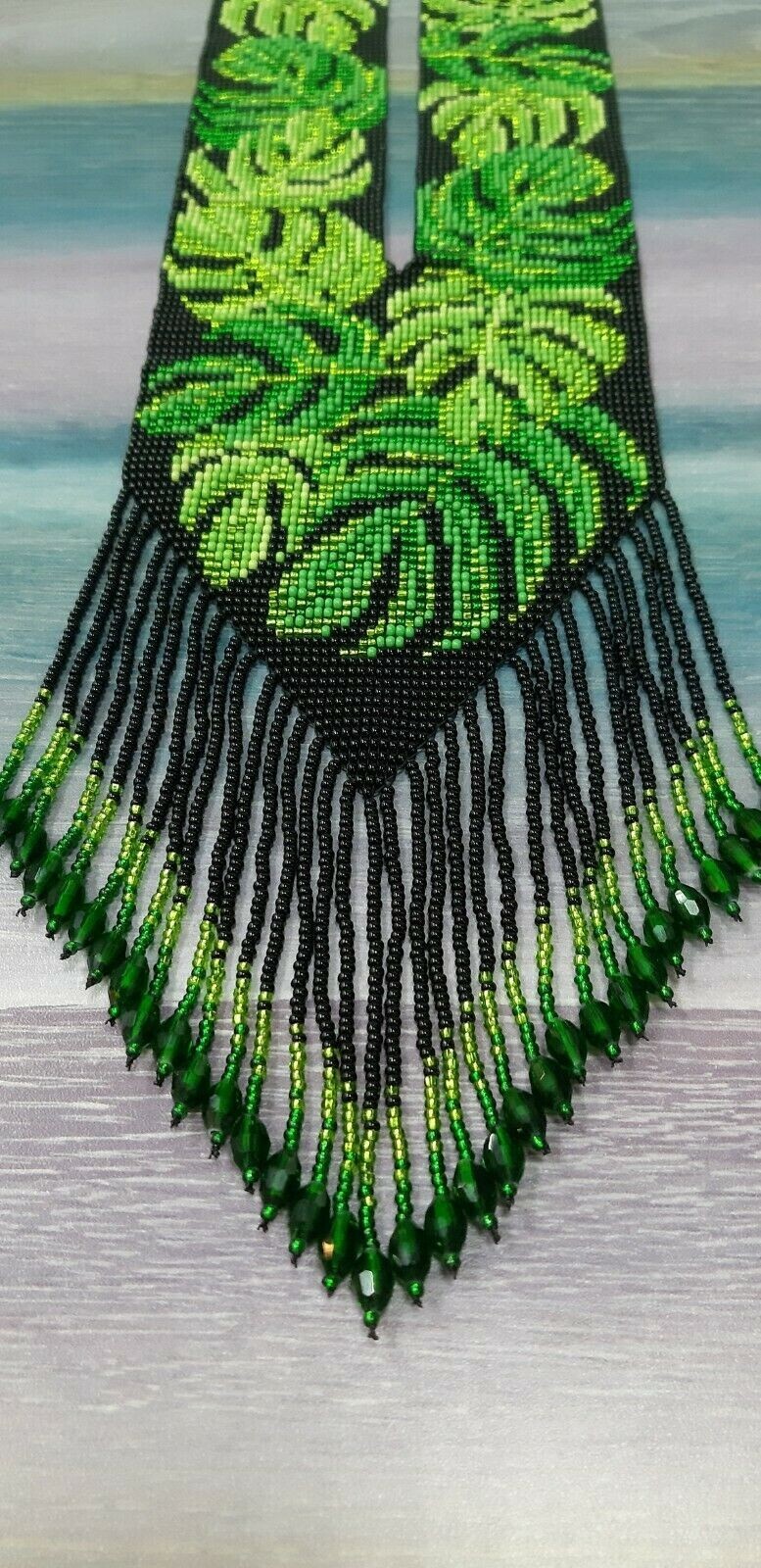 Handmade Seed Bead Necklace American Style Good Necklace Boho Beaded Necklace